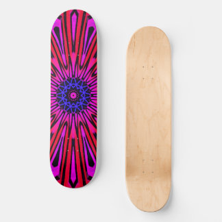 Botanisk blomster-mandala  mini skateboard bräda 18,5 cm