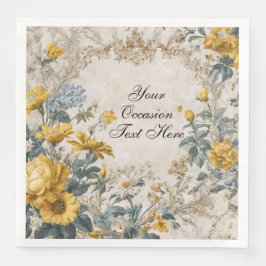 Botanisk blomsterdesign pappersservett