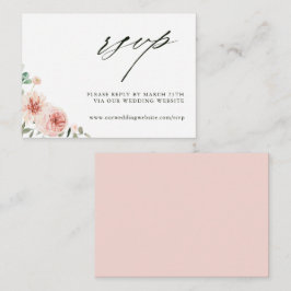 Botanisk blomsterträdgård bröllopswebbplats RSVP Tilläggskort