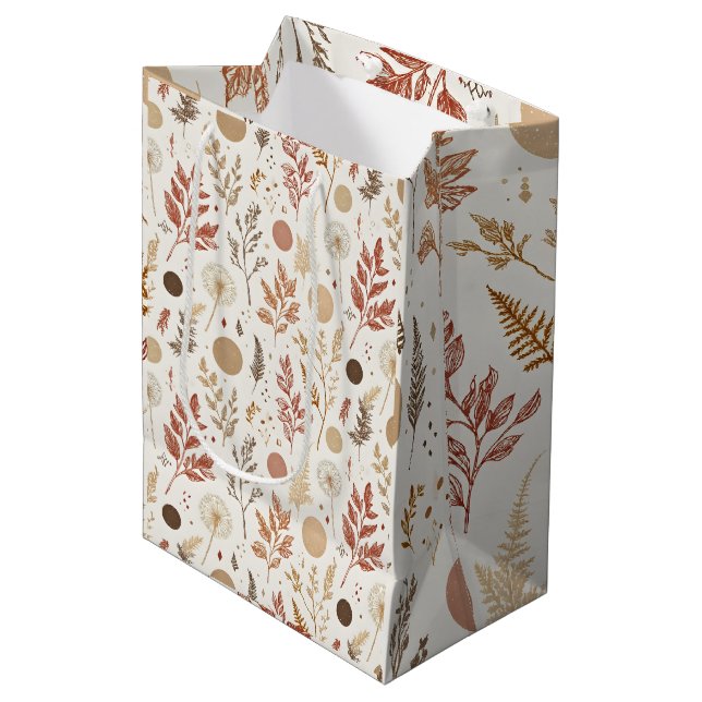 Botanisk Boho Blommig Mönsterdesign 396 (Framsidan Vinklad)
