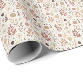 Botanisk Boho Blommig Mönsterdesign 396 Presentpapper