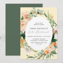 Botanisk Boho Gul Brudtärnor Lunch Brunch