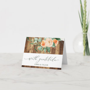 Botanisk Boho Rustik Personlig Ladalager Bröllop Tack Kort