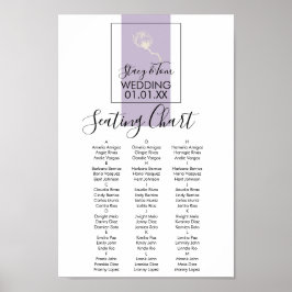 Botanisk bomullsväxt Lavendel Bröllops sittplatser Poster