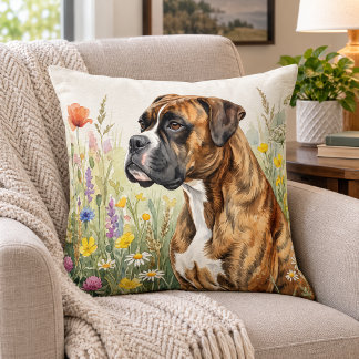 Botanisk Boxer Hund Kudde