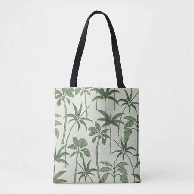 Botanisk bris: Handillustrerad palmsage Tygkasse (Framsida)