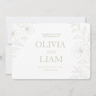 BOTANISK BUDGET BRÖLLOP INBJUDNINGAR