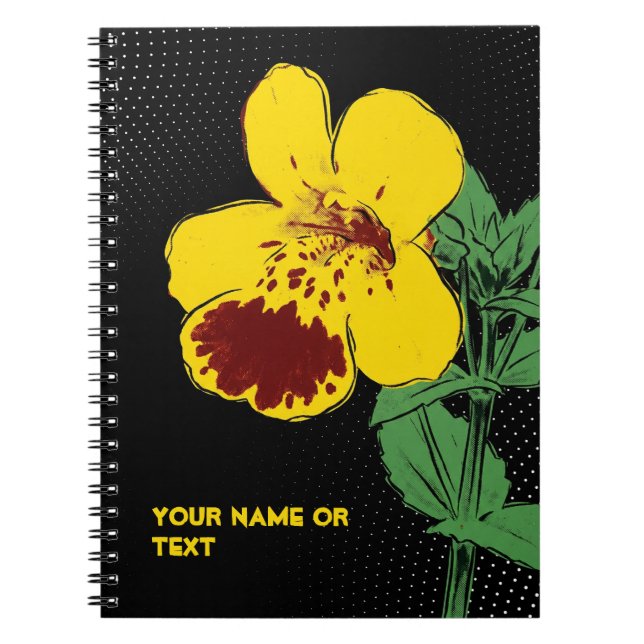 Botanisk bus: Den magiska apblomman PopArt Anteckningsbok (Framsidan)