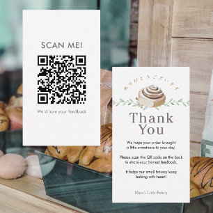 Botanisk Cinnamonsrullslippa Recension QR-kod Visitkort