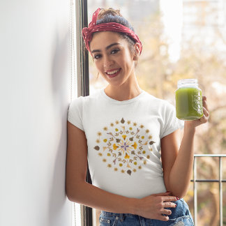 Botanisk Cirkulär Blomma Från Original Konst T Shirt