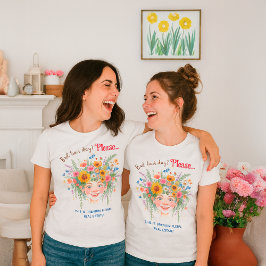 Botanisk dålig Hair Day Funny Blommigt Real Gods Linne Med Racerback