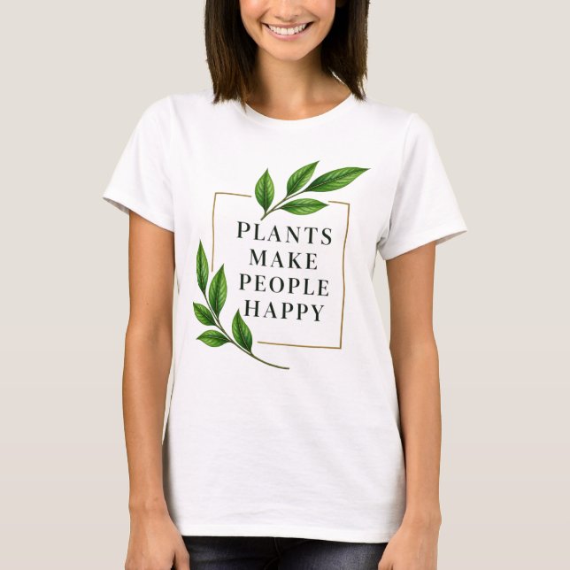 Botanisk damt-shirt  t shirt (Framsida)