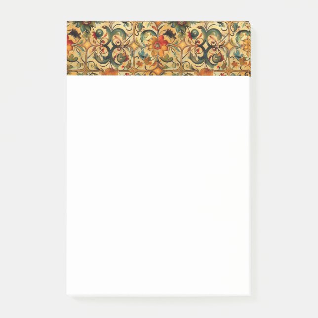 Botanisk design för gyllene ålder post-it block (Framsida)