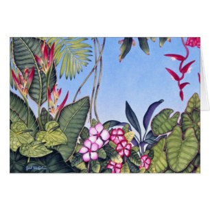 Botanisk djungel hälsningskort