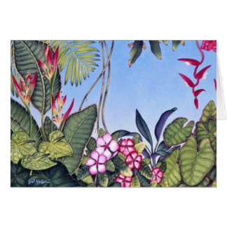 Botanisk djungel hälsningskort