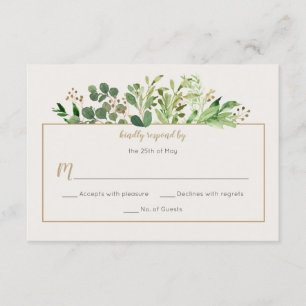 Botanisk Dream Rustic Greenery Blek Ivory OSA Kort