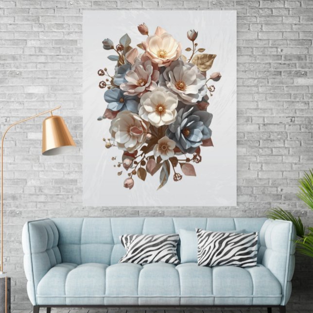 Botanisk Elegant 3D Blommig Konst Poster (Skapare uppladdad)