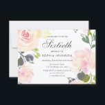 Botanisk Elegant Blommigt 60:e födelsedag Inbjudan<br><div class="desc">Botanisk Elegant Blommigt 60 Födelsedagsfest inbjudan. Snygg Rosa Flowers Matching-samling i Niche and Nest store Design Courtesof www.createthecut.com</div>