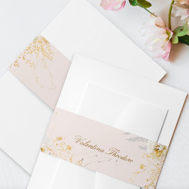 botanisk elegant boho babydusch band för inbjudningskort