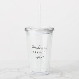 Botanisk Elegant Modern Minimalistisk Take Away Mugg