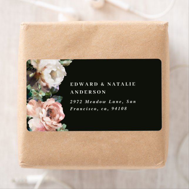 botanisk elegant mörk modern rustik fraktsedel (Insitu)