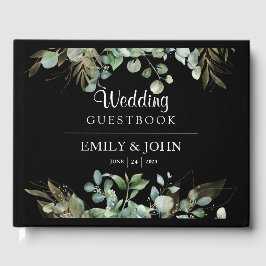 Botanisk Eukalyptus Guldblad Modern Design Gästböcker