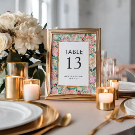 Botanisk Eukalyptus Pampasgräs Proteor Bröllop Bordsnummer