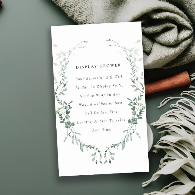 Botanisk eukalyptus Visning Shower Baby Shower Tilläggskort (Skapare uppladdad)