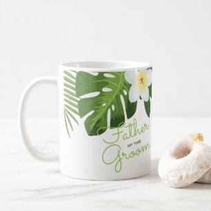 Botanisk far av det hawaianska bröllop för brudgum kaffemugg