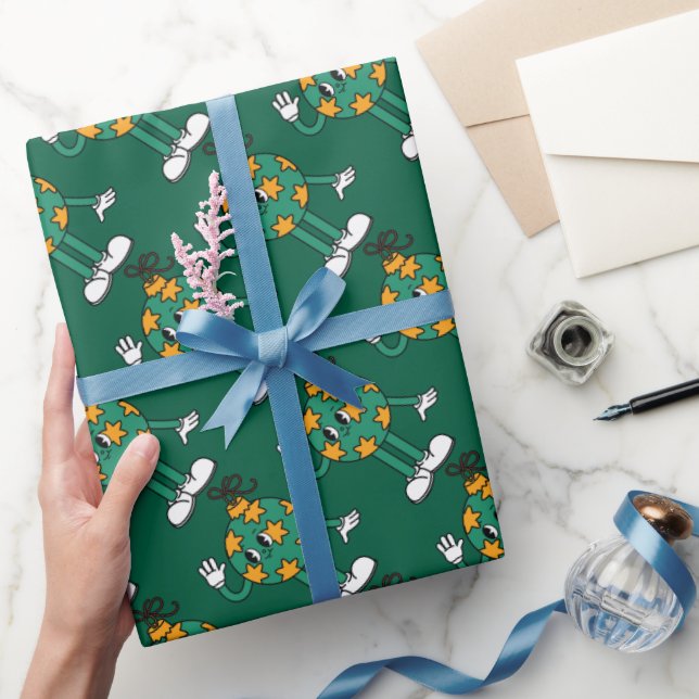 Botanisk festlig höjd- och födelsedagssedvanlig om presentpapper (Gifting)