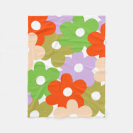 Botanisk fet färgstark Blommigt från den tropiska  Fleecefilt