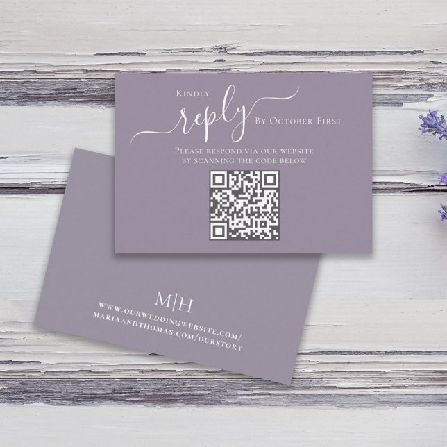 Botanisk Foliage Lavender Wisteria QR OSA Tilläggskort (Skapare uppladdad)