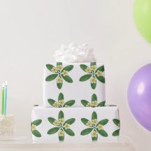 Botanisk Frangipani Broderidesign