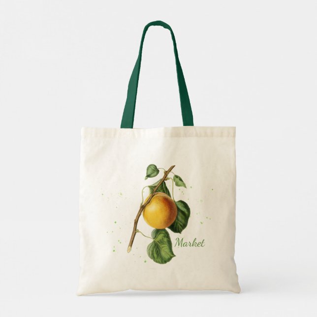 Botanisk fruktmarknadstaska tygkasse (Baksida)