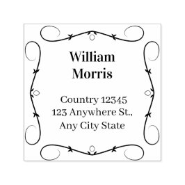 Botanisk fyrkantig adressstämpel självfärgande stämpel