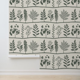 Botanisk genetisk rytm XL 1b mörk grönt blommigt