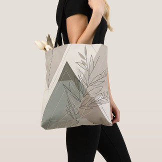 Botanisk geometrisk minimalistisk Tote Bag Tygkasse
