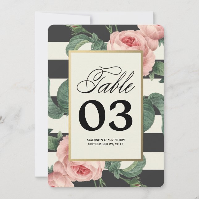 Botanisk Glamour | Bordskort (Framsida)
