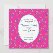 Botanisk grandmillennial baby shower-inbjudan