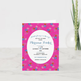 Botanisk grandmillennial baby shower-inbjudan anteckningskort