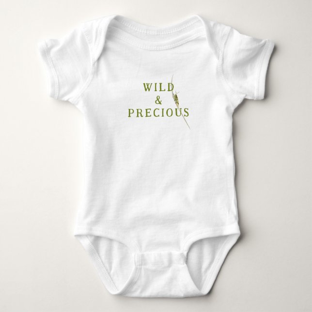 Botanisk gräshoppa Wild & Precious Baby Shower  T Shirt (Framsida)
