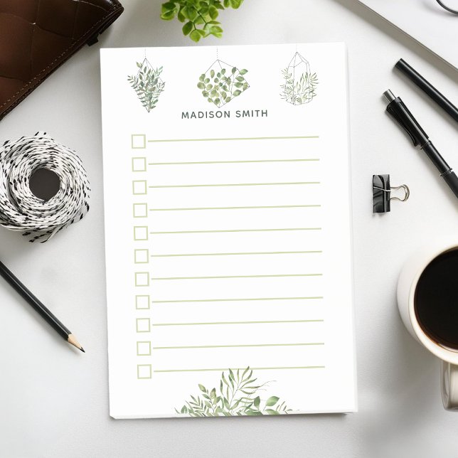 Botanisk Greenery Terrarium Anpassningsbar att gör Post-it Block (Skapare uppladdad)