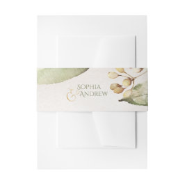 Botanisk grey-vintage, rustic bröllop monogram band för inbjudningskort