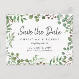 Botanisk grönska | Blad | Spara datum Meddelande Vykort