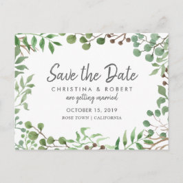 Botanisk Grönska | Blad | Spara Datum Meddelande Vykort