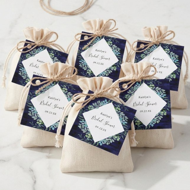 Botanisk grönska Eukalyptus Bröllopsfest Gåvor Etiketter (Skapare uppladdad)