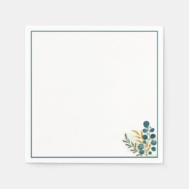 Botanisk grönska Minimal cocktail Pappersservett (Framsidan)