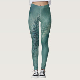 Botanisk Grönt Ferns Leggings