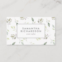 Botanisk Grönt Löv Vattenfärg