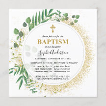 Botanisk Grönt och Guld baptism